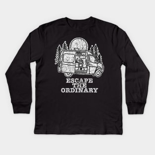 Escape the ordinary sprinter van conversion Kids Long Sleeve T-Shirt